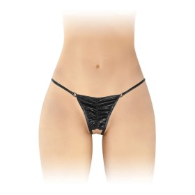 Jockstrap femme aspect wetlook Angela noir