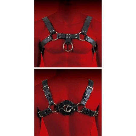 Harnais de bondage pour poitrine homme en cuir vegan