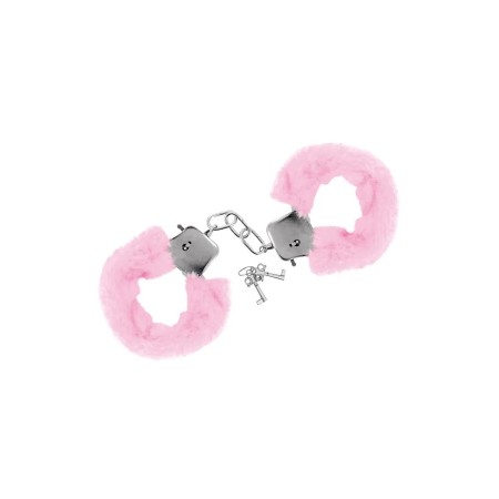 Menottes de poignets avec fourrure Rose