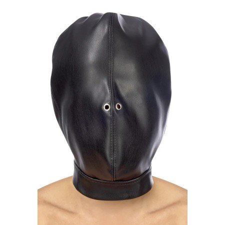 Cagoule fétichiste sangle et lacet