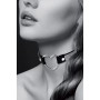 Collier ras de cou en strass et coeur