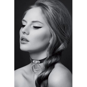Collier ras de cou avec double anneau