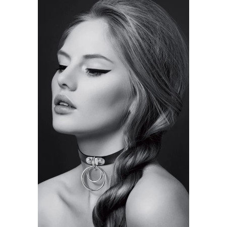 Collier ras de cou avec double anneau