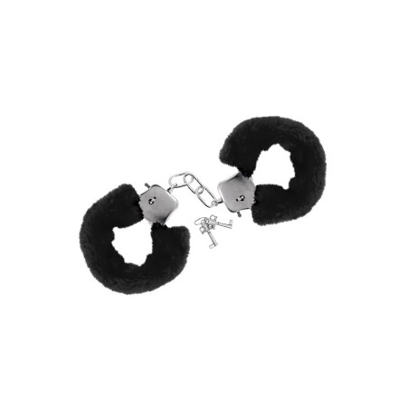 Menottes pour poignets fourrure noire