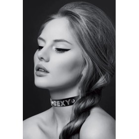 Collier ras de cou avec sexy en strass