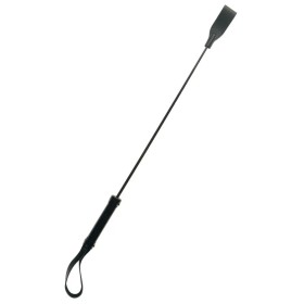Cravache avec claquette en cuir