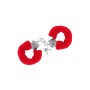 Menottes pour poignets fourrure rouge