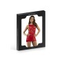 Robe courte en résille et découpes Couleur Noir ou Rouge