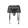 Porte-jarretelles dentelle et string sexy Couleur Noir