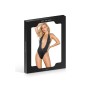 Body à décolleté argenté avec strass Couleur Noir