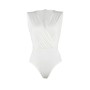 Body moulant Couleur Blanc Drapé