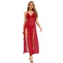 Nuisette longue et sexy + string Couleur Rouge