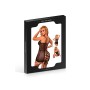 Nuisette transparente avec laçage au dos Couleur Rouge ou Noir