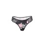 Nuisette fleurie et string Couleur Noir