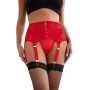 Porte-jarretelles à 6 clips et string Couleur Rouge ou Noir