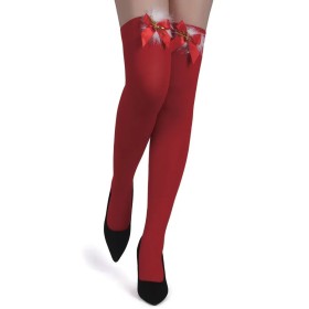 Bas opaque mère Noël Couleur Rouge